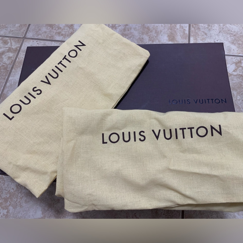 Louis Vuitton Black Heels with Gold Accents with box and bags.  Taking offers - Picture 9 of 10